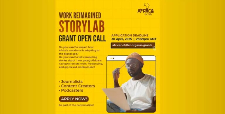 Africa No Filter Work Reimagined StoryLab Grant 2025