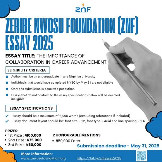 2025 Zeribe Nwosu Foundation Essay Competition