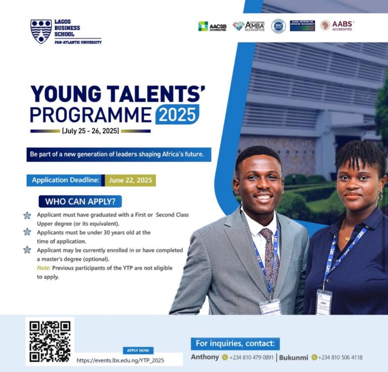 Applications Now Open: Young Talents Programme (YTP) 2025